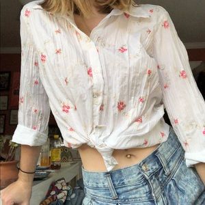 Vintage Floral Button Up